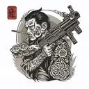 sniper tattoo design idea