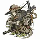 sniper tattoo design idea