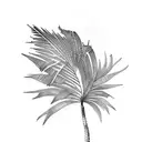 Palm Tree, Fern, Gun  tattoo design idea