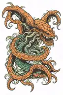kraken sea monster tattoo design idea