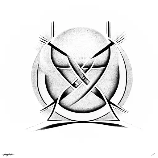A basketball merging with a cross symbolizing the unity of sports and faith tattoo design idea