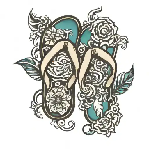 flip flop tattoo design idea