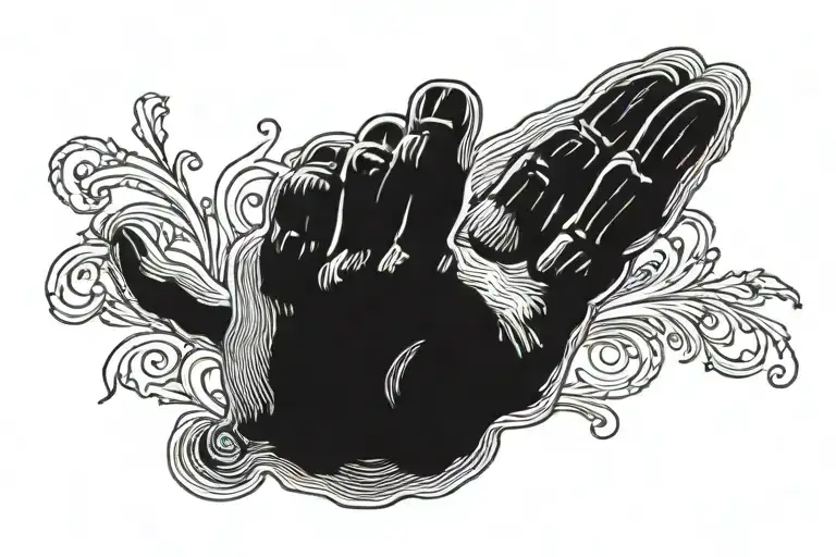 Finger print Memorial tattoo design idea