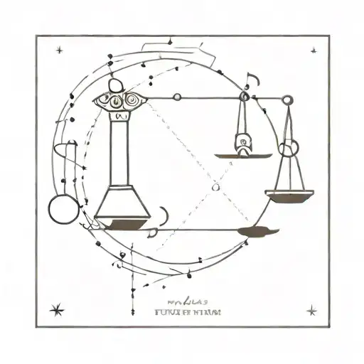 map of the constellations taurus and libra scales tattoo design idea