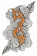Polynesian patterns tattoo design idea