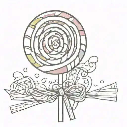 lollipop tattoo design idea