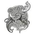Combine Viking and Chinese symbols to create a unique tattoo design representing strength and wisdom in both cultures tattoo design idea