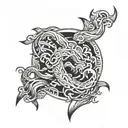 Combine Viking and Chinese symbols to create a unique tattoo design representing strength and wisdom in both cultures tattoo design idea