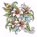 Lilly tatto on inner bicep tattoo tattoo design idea