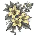 Lilly tatto on inner bicep tattoo tattoo design idea