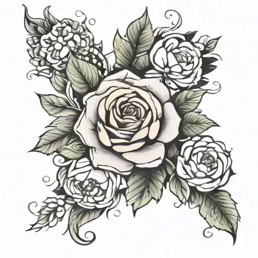 "I want a 5x5 cm tattoo on the front of my thigh. I would like it to be either a quote from a proud person or a drawing  tattoo design idea