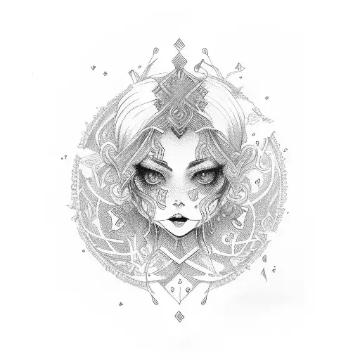 Virgo with Elena  tattoo design idea