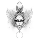 Virgo with name Elena  tattoo design idea