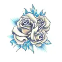 three roses tattoo design idea