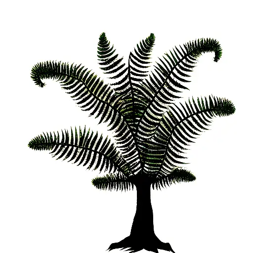 Fern Tree tattoo design idea