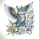 He arrived tattoo design idea