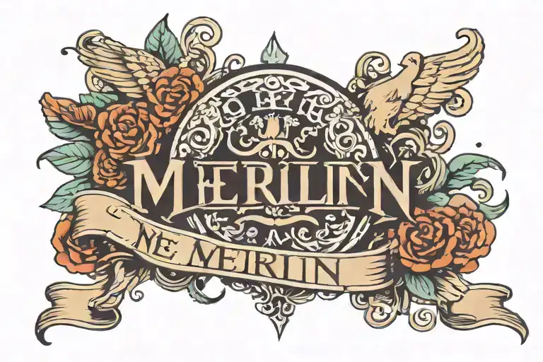 name merlin tattoo design idea