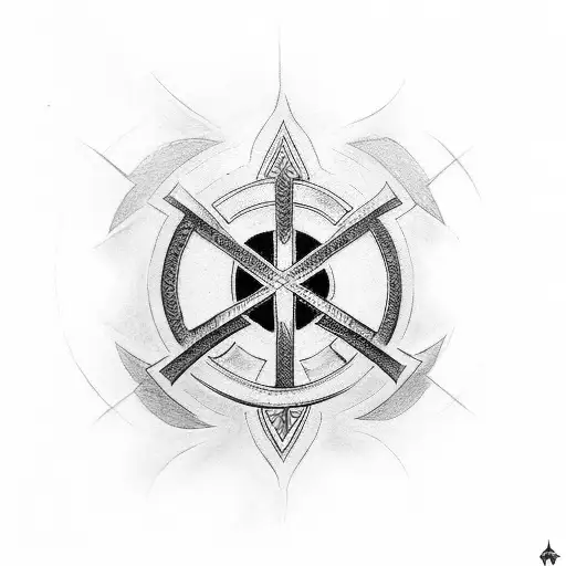 templar cross tattoo design idea