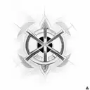 templar cross tattoo design idea