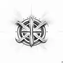 templar cross tattoo design idea