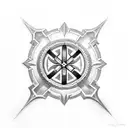 templar cross tattoo design idea