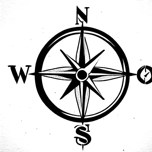 Compass, ft famous location from european cities inside the border of the compass, Tower bridge, Cannon from edinburgh tattoo design idea