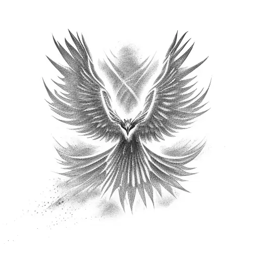 pheonix rising from the ashes spine tattoo tattoo design idea