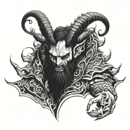 demonic beserker tattoo design idea