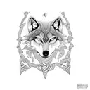 Celtic wolf armband tattoo design idea