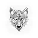 Celtic wolf armband tattoo design idea