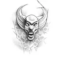 michaelangelos david splitting open to reveal an oak tree tattoo design idea