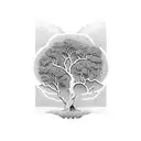 michaelangelos david splitting open to reveal an oak tree tattoo design idea