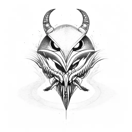 prey eating the Predator tattoo design idea