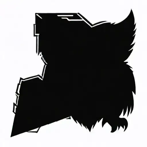 Owl holding a butchers knife and have an open book. have fire with a cattle brand in it tattoo design idea