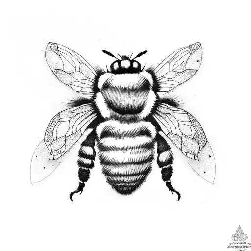 bumble bee tattoo design idea