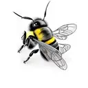 bumble bee tattoo design idea