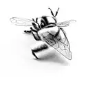bumble bee tattoo design idea
