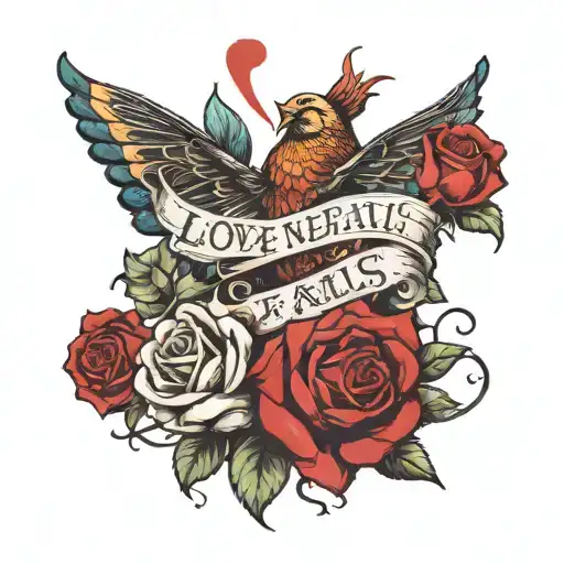 Love never fails. So if it fails it was never real If it's real it will come back to you. If it's meant for you, no one  tattoo design idea