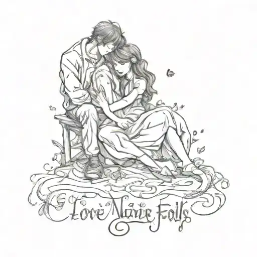 Love never fails. So if it fails it was never real If it's real it will come back to you. If it's meant for you, no one  tattoo design idea