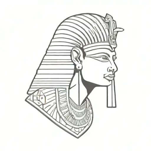 an egyptian pharaoh tattoo design idea