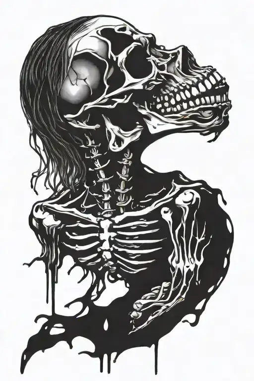 Travis Scott skeletons tattoo design idea