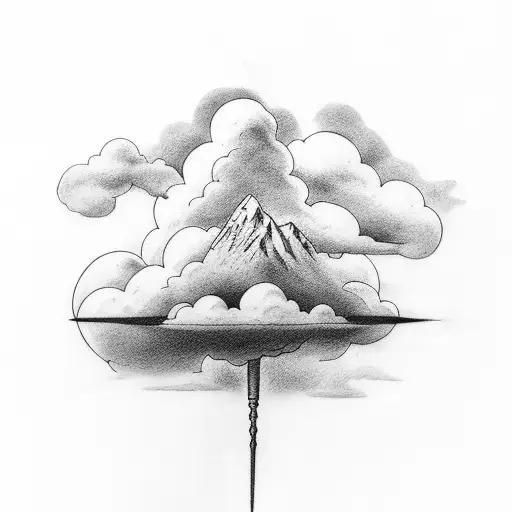 Philippians 4:13 With clouds around it  tattoo design idea