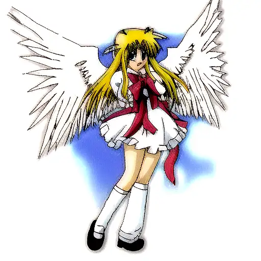 Christian cross with angel wings tattoo design idea