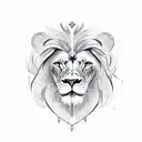 Lion with Christian cross wings tattoo design idea