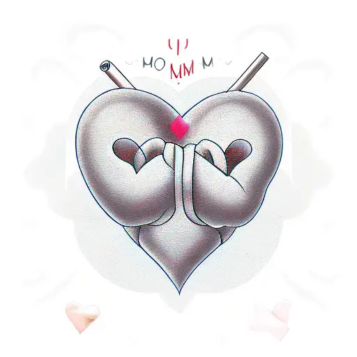 heart for my mom  tattoo design idea