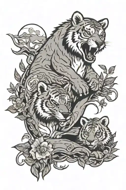 alaska and Calvin and Hobbes tattoo design idea