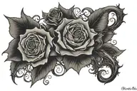 the tattoo must be a writing that says "c'est pas facil ma ma passerà" and must be written in a mix between gothic and c tattoo design idea