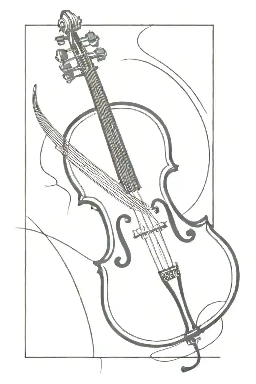 cello tattoo design idea