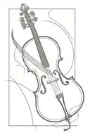 cello tattoo design idea