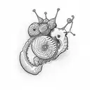 /imagine delicate woman's chest tattoo across front of right shoulder of mt fuji in hokusai style tiny snail tattoo design idea